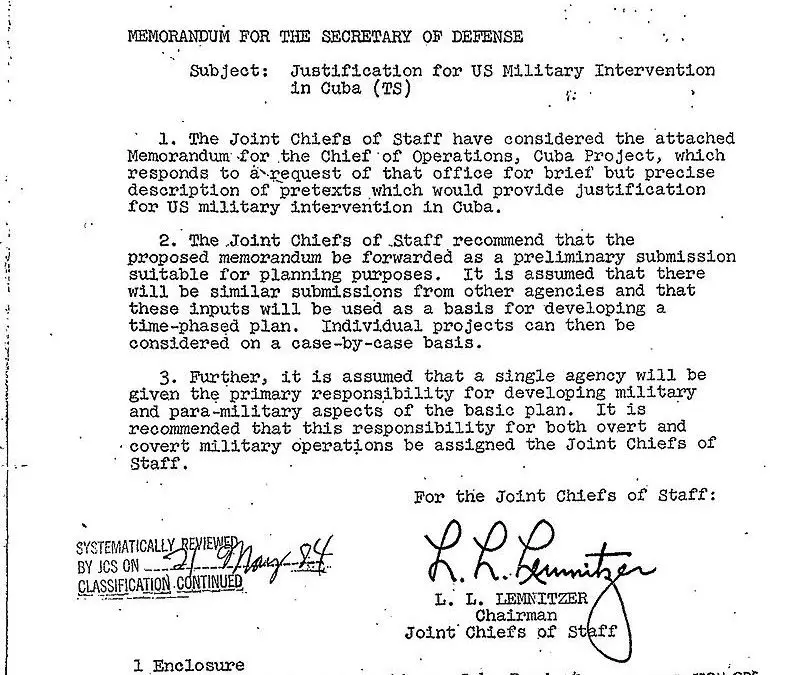 Operation Northwoods: The US Government’s Plan to Kill Its Citizens