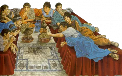 Why Were Romans Lying Down Whilst Eating?