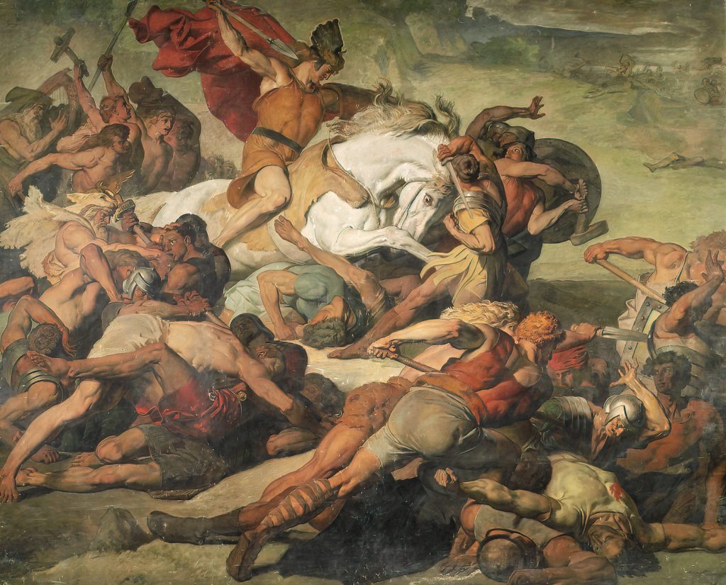 The battle at Teutoburg forest (painted between 1870 and 1873)