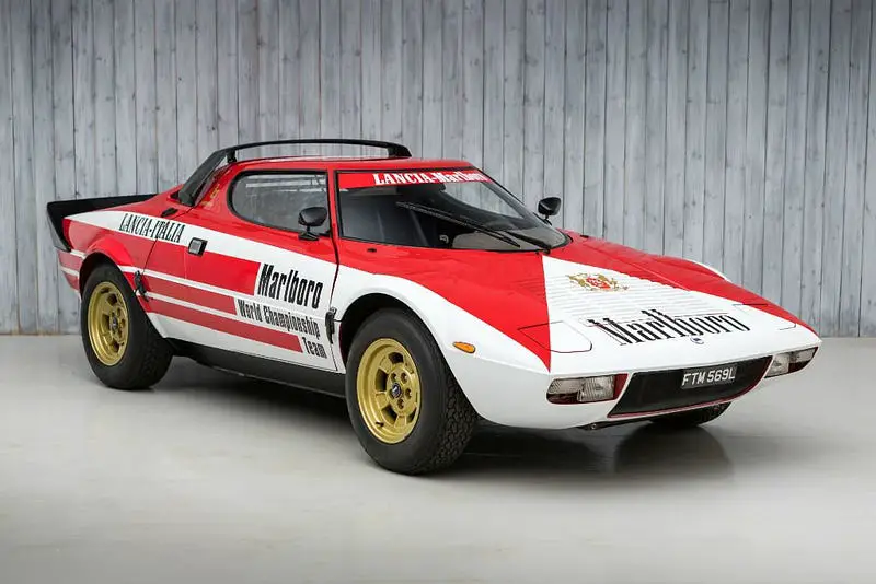 A 1974 Lancia Stratos. Lancia was once at the forefront of car manufactury in Italy. They have now been sidelined by more dominant brands such as Ferrari and Lamborghini