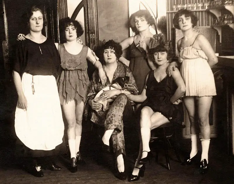 Prostitutes from a brothel in France in 1916