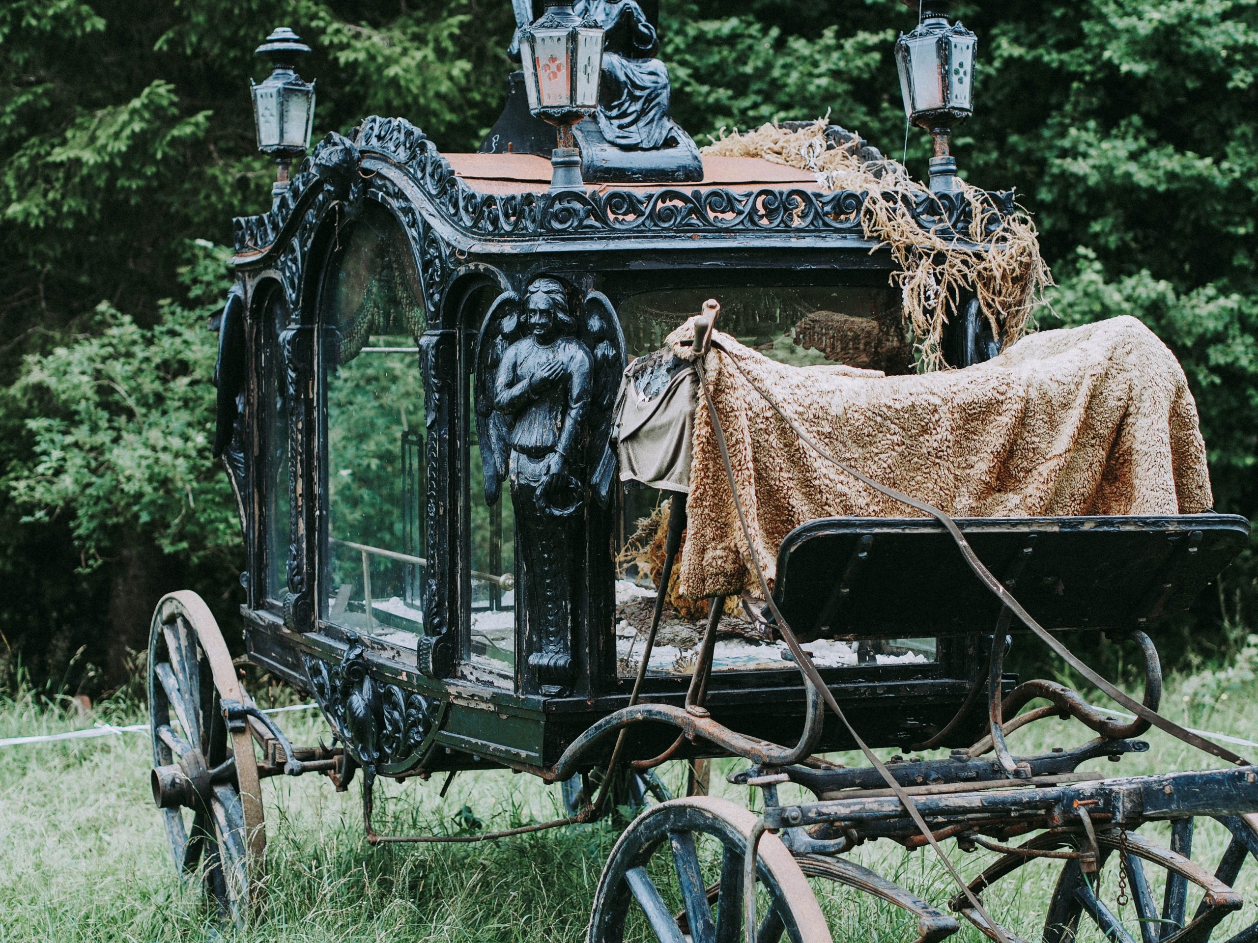 Black antique carriage